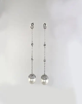 Anouk - Pearl drop earrings $0 default Silver thumbnail