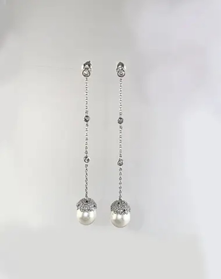 Anouk - Pearl drop earrings #0 default Silver picture