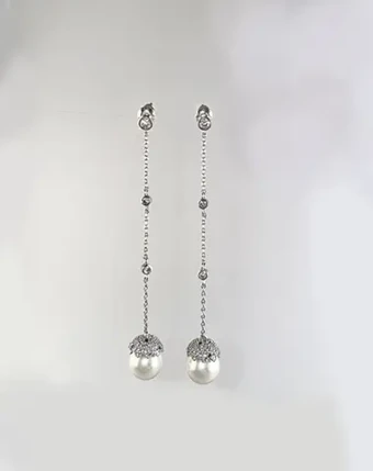 Anouk - Pearl drop earrings $0 default Silver thumbnail