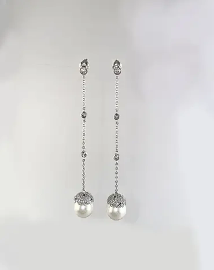 Anouk - Pearl drop earrings #0 default Silver picture