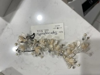 Springbuds - Flower petals and pearls $0 default Silver thumbnail