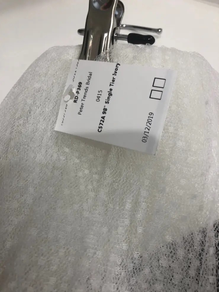 C572A - Cathedral - 98" - 1 Tier - Spotted Tulle #0 default Ivory picture
