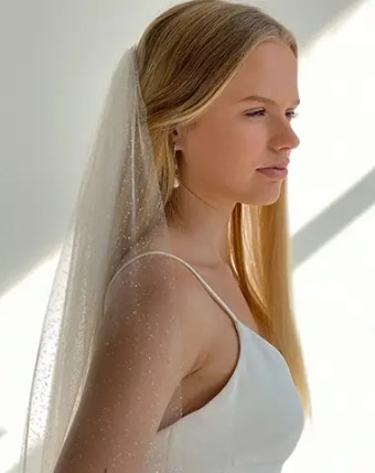 C577A - Finger Tip - 43" - 1 tier - Glitter Tulle $0 default thumbnail