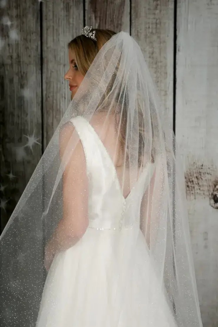 C577A - Finger Tip - 43" - 1 tier - Glitter Tulle #2 picture