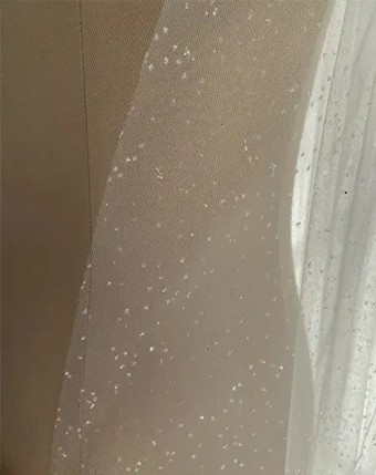 C577A - Finger Tip - 43" - 1 tier - Glitter Tulle $1 thumbnail