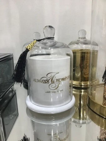 Glass Dome Candle $0 default Black Gold White thumbnail