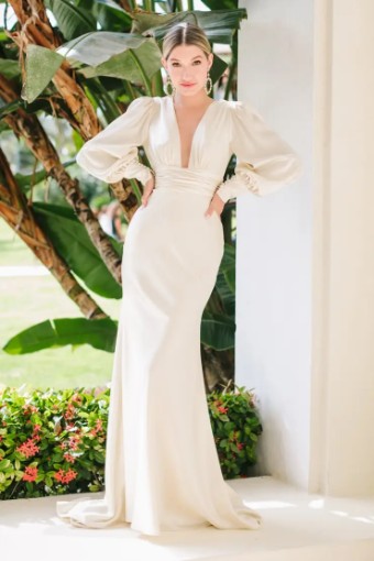 Clara - 44" Hem Length By Watters $0 default Ivory thumbnail