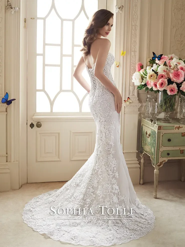 Maeve Y11652 Dress Only (CORSET BACK) By Sophia Tolli Price Range: $1889.00-$4999.00 #1 default Ivory/FrenchBeige picture