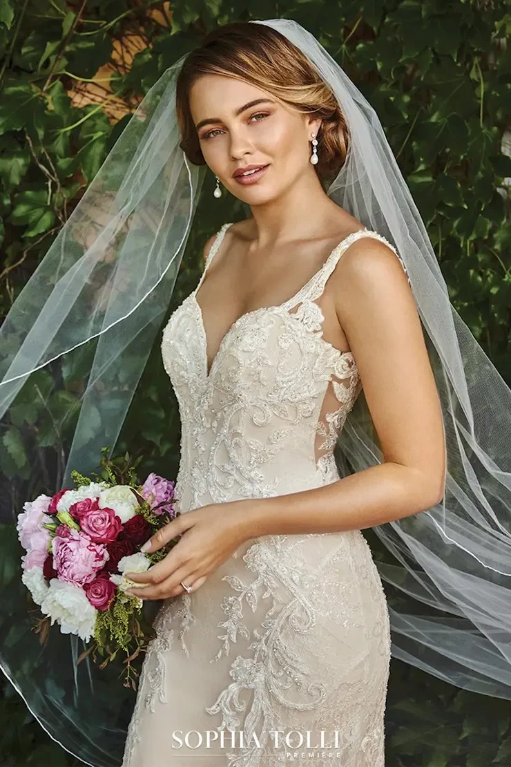 Yasmine - Y21973 By Sophia Tolli Price Range: $1889.00-$4999.00 #0 default Ivory/Blush picture