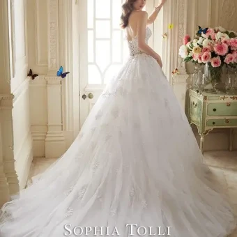 Maeve - Y11652 Overskirt By Sophia Tolli Price Range: $1889.00-$4999.00 $0 default Ivory/FrenchBeige thumbnail