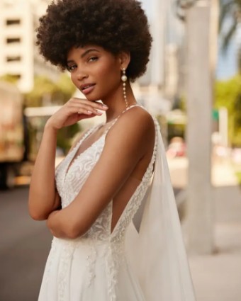 Kesia dress and cape By Rosa Clara $2 Natural thumbnail