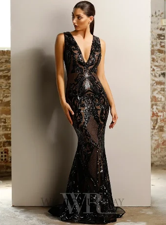 JX1091 By Jadore Evening $0 default Black/Nude thumbnail