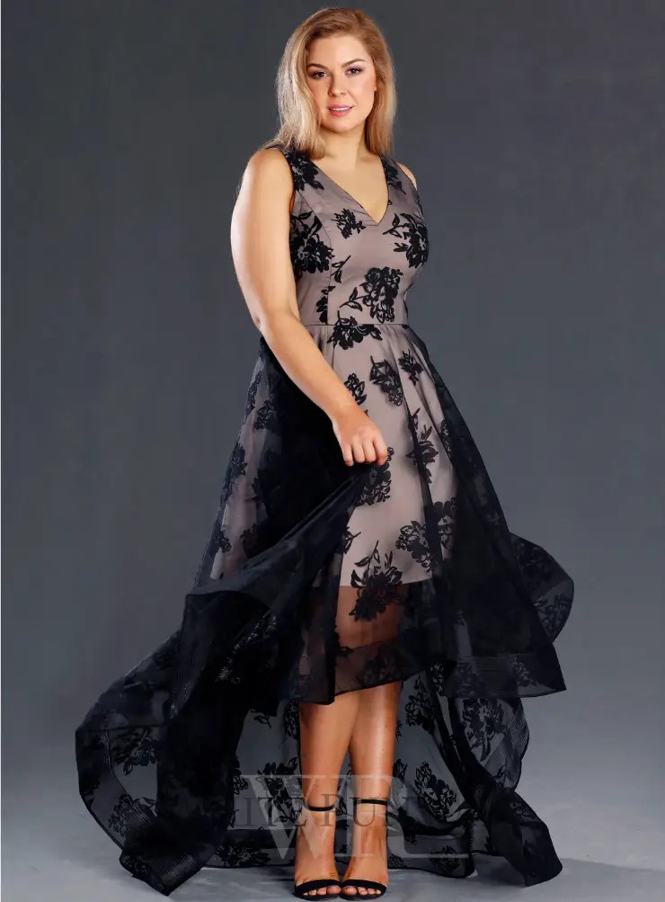 J9052 By Jadore Evening #0 default Black/Nude picture