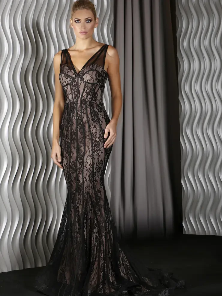 J9007 By Jadore Evening #0 default Black/Nude picture
