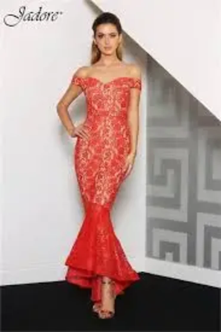 J8071 By Jadore Evening #0 default Coral/Nude picture