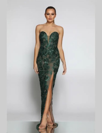 JX1067 By Jadore Evening $0 default Emerald Green thumbnail