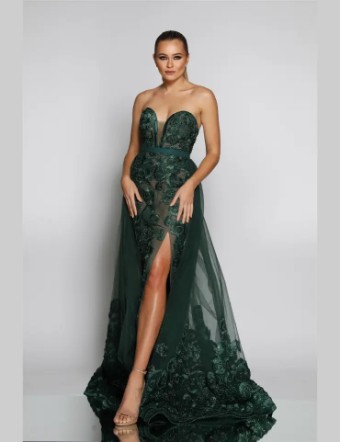 JX1067 By Jadore Evening $2 default Emerald Green thumbnail
