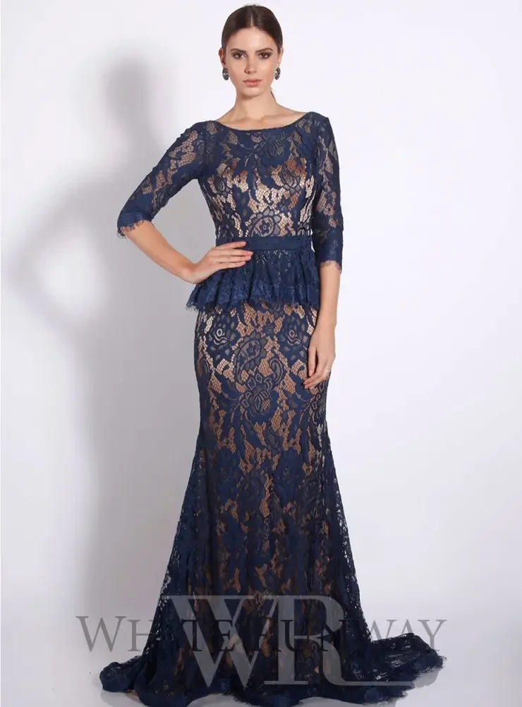 J6063 By Jadore Evening #0 default Navy/Nude picture