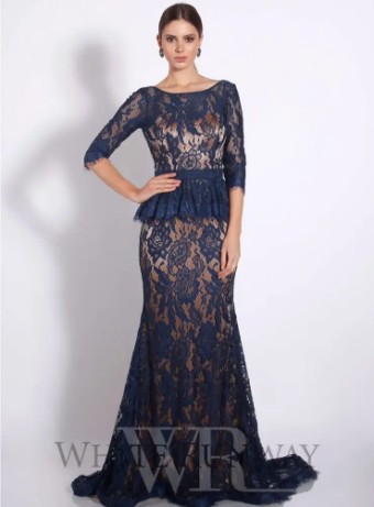 J6063 By Jadore Evening $0 default Navy/Nude thumbnail
