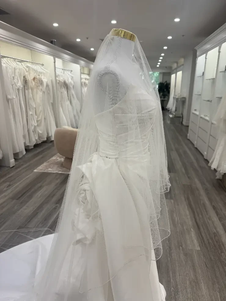 242, 108/30, 2 Tier, 3/4 width, Ruched Top #0 default Ivory picture