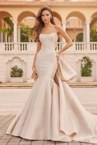 Sterling Dress and Detachable Train By Martin Thornburg $1 Diamond White thumbnail