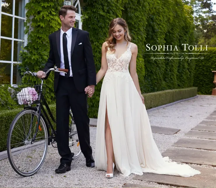 Quartz By Sophia Tolli Price Range: $1889.00-$4999.00 #2 default Ivory/Pearl picture