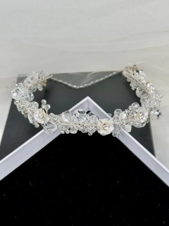 WH771, QUINN SILVER CRYSTAL HEADBANDSILVER2.5CM $1 Silver thumbnail