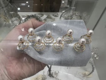 Pearl Hair Twists - 8 pieces $0 default Gold/Pearl thumbnail