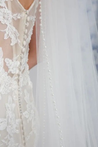 Pearl Trim Veil C643C $0 default Ivory thumbnail