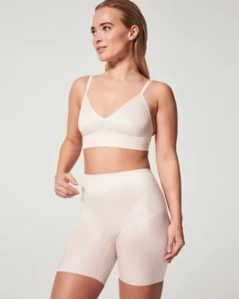 Shaping Satin Mid-thigh Short - 10323R By Fashionata $2 Linen thumbnail