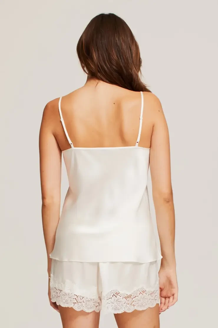 Silk Lace Shorts By Fashionata #1 Creme picture