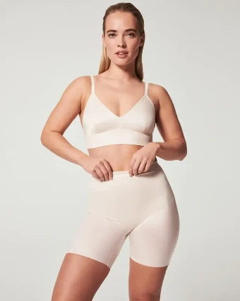 Shaping Satin Mid-thigh Short By Fashionata $3 Linen thumbnail