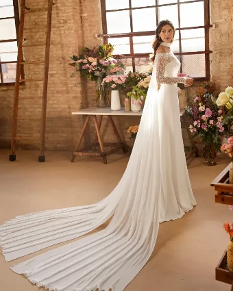 Xandrin Neck Scarf By Rosa Clará Wedding Gowns Price Range: $2999.99 - $7750.00 $2 Natural thumbnail