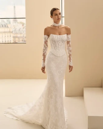 Nairobi By Rosa Clará Wedding Gowns Price Range: $2999.99 - $7750.00 $2 Natural/Nude thumbnail