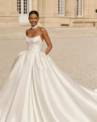 Amatista By Rosa Clará Wedding Gowns Price Range: $2999.99 - $7750.00 $3 default Natural thumbnail