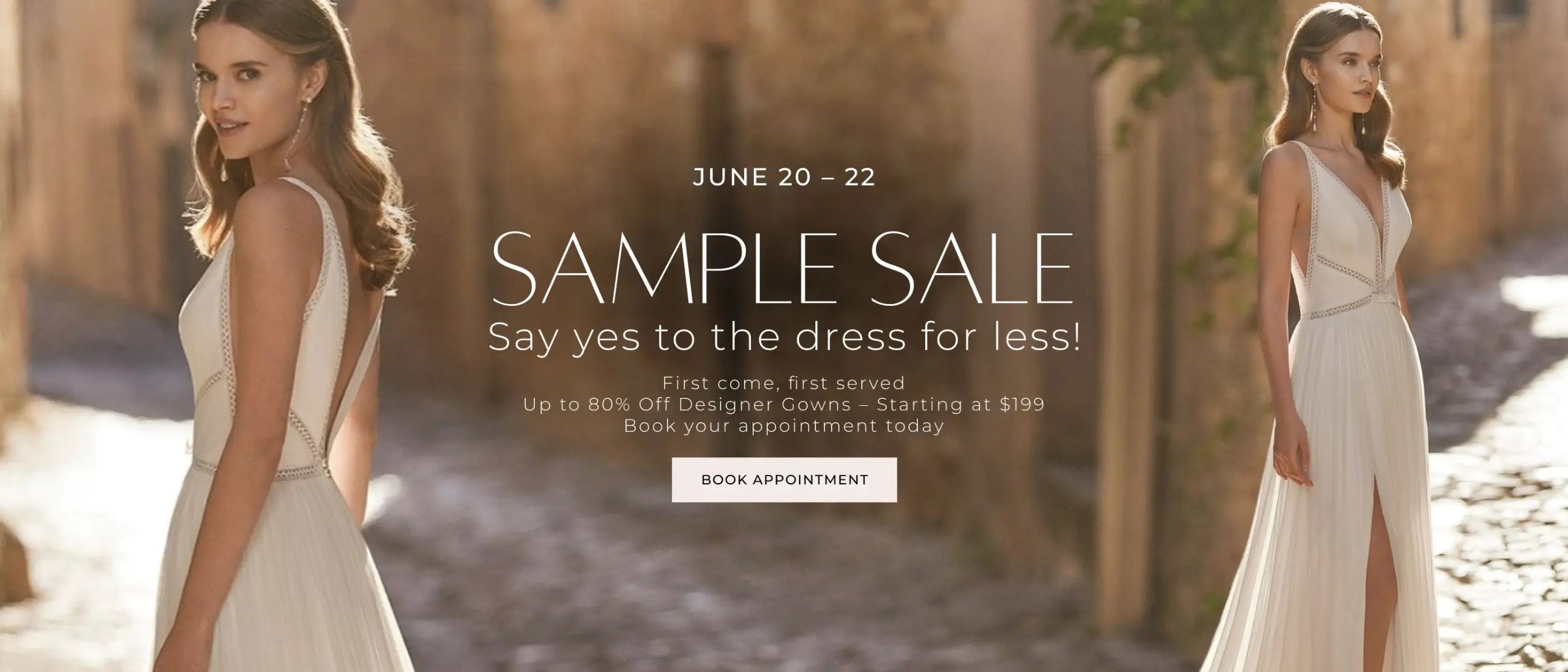 Sample Sale Desktop Banner